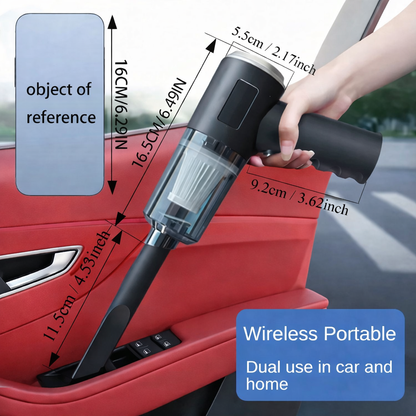 1PC Wireless Vacuum Cleaner 120W High Power Black Dual Use for Home And Car Powerful Portable Handheld Vacuum